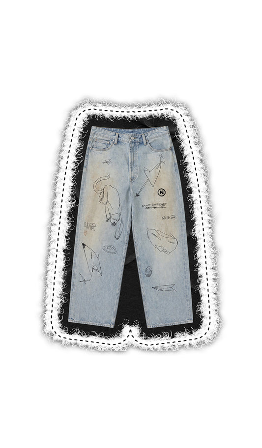 SKETCHED DENIM