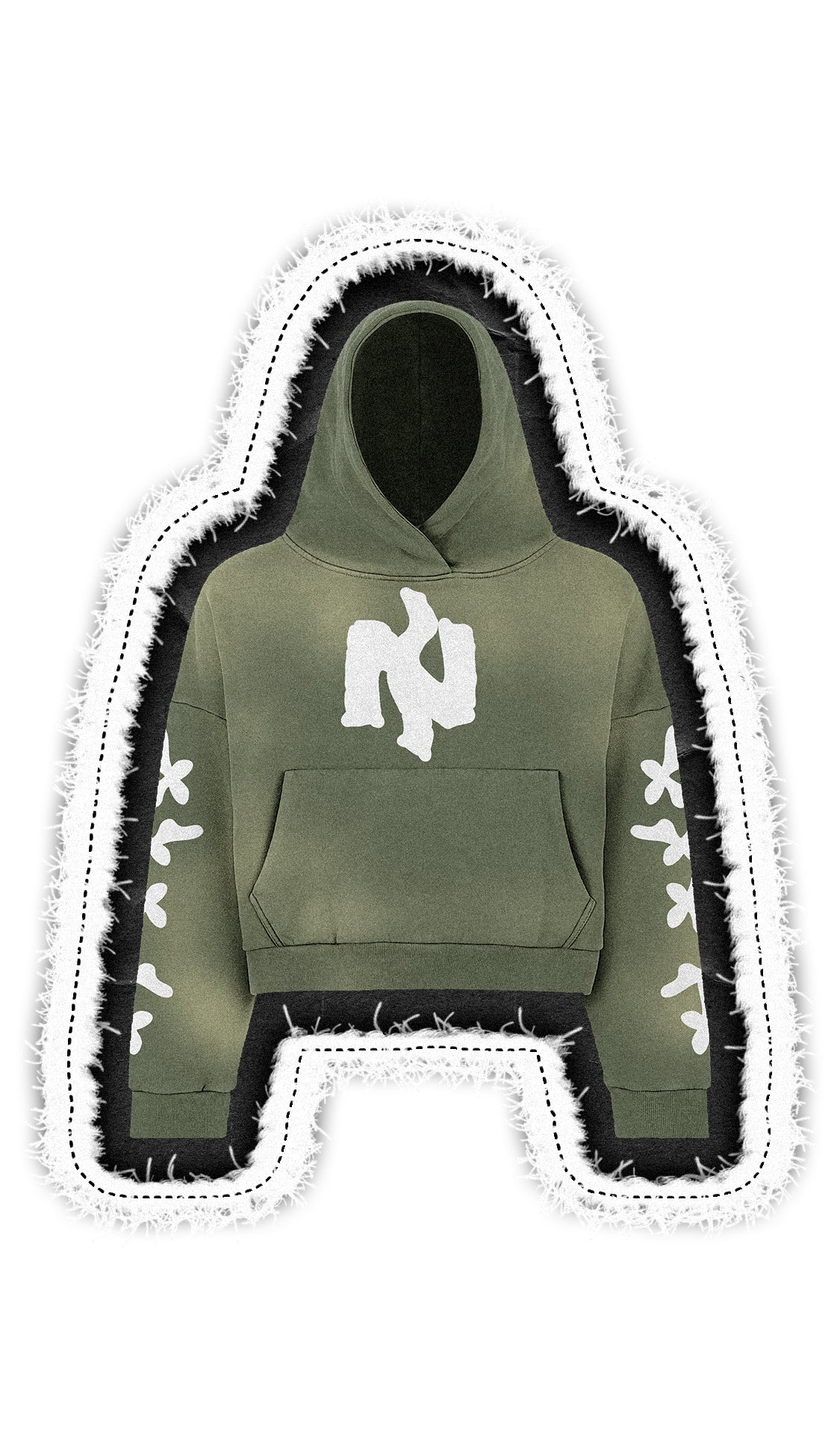 MILITARY GREEN ESSENTIAL HOODIE