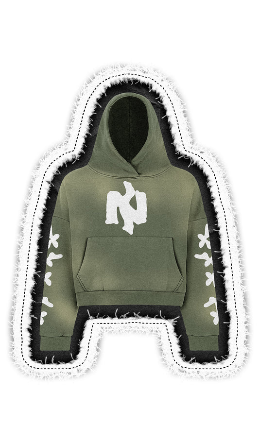 MILITARY GREEN ESSENTIAL HOODIE
